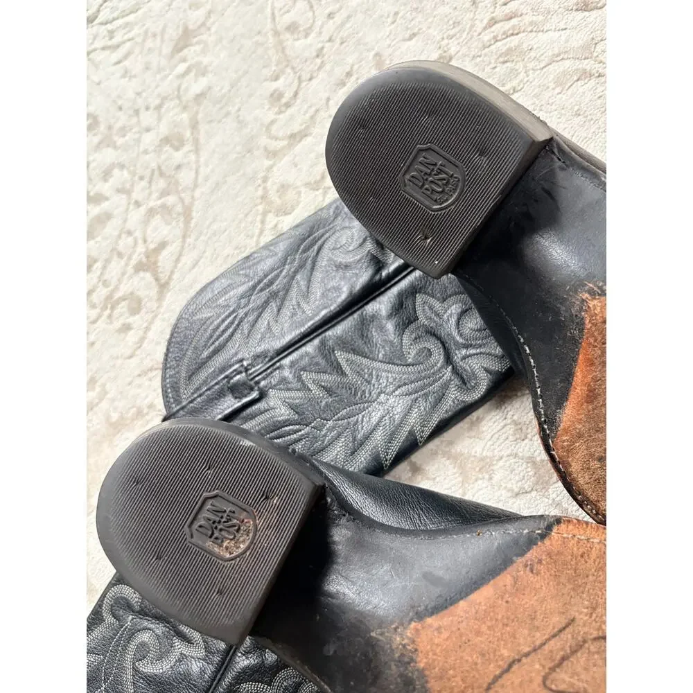 Dan Post Men's 8.5 Black Leather Western Cowboy Boot